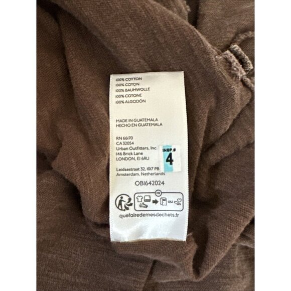 We The Free Exposed Seams T-Shirt Tee Women's Oversized S Brown Raw Edges Boho - Picture 9 of 11